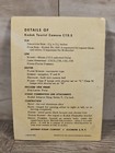 Kodak Tourist Camera Vintage Owners Instruction Manual -1950 s Collectible
