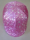 Horse Helmet Cover All Australian Made Pink With Silver Stars Velveteen