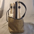 Fossil Med  Sz  Bucket Purse  Beige Color  Leather Strap And Accents 