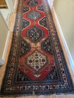 Rare Antique Persiann Heirz Runner Rug Handmade  Long Old Narrow 15 3 Ft X 43 In