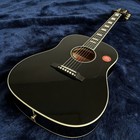 J45 Acoustic Electric Guitar Black Solid Spruce Top With Pickups Bone Nut Guitar