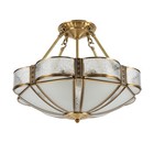 Wide Stained Glass Inverted Ceiling Light Pendant For Dining Room antique Style 