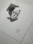 Alex Maleev Signed Daredevil Sketch Original Art 8 3 16 X 7 7 8 Marvel