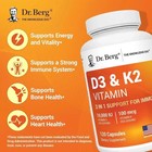  3 Pack  Dr  Berg   s Nutritionals 100mg Vitamin D3   K2 Supplement - 120 Capsules