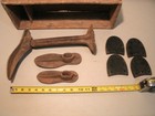 Antique   Vintage Eclipse Cast Iron Cobbler Shoe  Kit  3 Forms  box heels stand