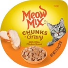 Meow Mix Savory Chunks In Gravy  Wet Cat Food With Real Chicken Breast  12 Cups