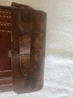 Vintage Brown Leather Military Utility Pouch Belt Bag Ammo Tool Surplus