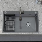 Black Drop In Kitchen Sink Workstation 28 30 32 Inch Single Bowl Stainless Steel