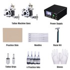 Complete Tattoo Kit 2 Machine Gun Power Supply Ink Needles Grip Tip Starter Set