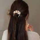 U-shaped Metal Hair Clip Pins Women Girls Stylish Pearl Rhinestone Hairpi