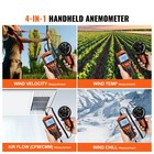 Split Handheld Anemometer Digital Wind Speed Cfm Meter Gauge 14-140    Led