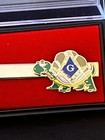 Masonic Are You A Turtle  Ybysaia Tie Bar Necktie Gold Color New 