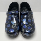 Dansko Professional Work Clogs Black W  Floral Design Size 38