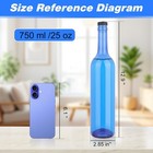 8 Pack 750ml Blue Glass Bottles Cork Lids Pvc Shrink Capsules For Drinks