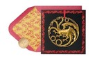 Papyrus Game Of Thrones  Dragon Metal Ornament With Blank Card Targaryen Sigil