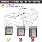 Oedro 5 5ft 4-fold Soft Tonneau Cover For 2015-2025 Ford F-150 Truck Bed W lamp
