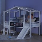 Solid Wood Loft Bed With Slide House Bed W  Blackboard Kids Loft Bunk Bed Frames