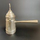 Antique 19th C  Ottoman Empire Tinned Copper Long Handled Dallah Coffee Pot