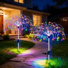 1pc Garden Solar Lights Outdoor Fireworks Lights Flower Path Lawn Yard Decor