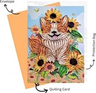 Cute Corgi Puppy Quilling Card For Dog  Corgi Lovers For All Occasions Handmade