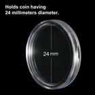 60pcs Coin Clear Capsules Holder Display Case For Us Loose Package 24-27mm