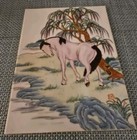 19th Century Porcelain Plaque Chinese Antique Famille Rose  Framed Wood Republic