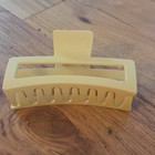 Yellow Rectangle Hair Claw Clip Spring Jaw Clip Solid Minimalist Plastic metal