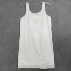 Vintage Dixie Belle Nightgown Slip Womens 38 White Eyelet Cotton Lightweight Usa