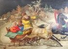 Russian Fedoskino School Vintage Lacquer Box - Troika Dated 1960 Artist Signed