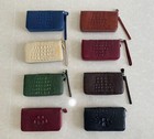 Crocodile Black Leather Zipper Wallet Clutch Purse Black Credit Card Holder