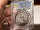 Switzerland 1883 Lugano 5 Francs Shooting Thaler R-1373 Pcgs Mint State 62 Rare