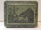Vintage Marbleized Jade Green Pagoda Asian Bakelite Vanity Box