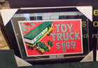 Rare Hess Truck Gas Station Pumper Sign Framed  Rare Magnetic -circa 1975