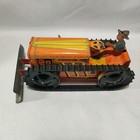 Marx Tin Windup Climbing Farm Tractor  Orange  Yellow Bulldozer Blade Farmer 