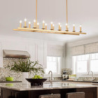 60-inch Rustic Gold Linear Chandelier extra Long Chandelier gold Light Fixture F
