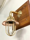 Marine Ship Replica Vintage Brass Wall Mount Light With Copper Shade Set Of 5