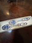 Gzhel Porcelain Dessert Spoons Set Of 2
