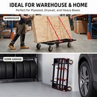 Folding Drywall Dolly With 4x6  Casters  2000 Lbs Load Capacity