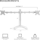 Vivo Dual Monitor Mount  Free-standing  2 Screens Up To 32   Max Vesa  White