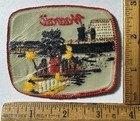 Vintage Hawaii Outrigger Canoe Ceremony Iron On Patch State Travel Souvenir