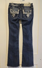 Rock Revival Jeans Womens 25 Blue Betty Bb Bootcut Embellished Flap Pockets