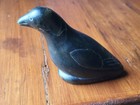 Vintage Inuit Eskimo Soapstone Bird Carving Signed Numbered