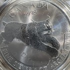 2017 Canada  5 Dollar 1oz Fine Silver   Lynx   Predator Series Coin In Capsule