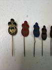 Lot Of 7 Beatles 1964 Enamel Stickpins From Holland Netherlands