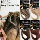Real Remy Clip In 100  Human Hair Extensions Full Head Blonde ombre 8pieces Weft