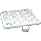16 Gem Jars White Tray Display Gemstone Travel Case