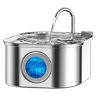 3 2l Stainless Steel Pet Water Feeder Auto Cat Fountain Dog Water Dispenser