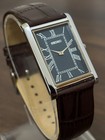 Vintage Seiko Slim Men s Quartz Wrist Watch -roman Dial-leather Strap
