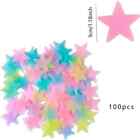 100 Pcs Glow In The Dark 3d Luminous Stars Decorative Wall Ceiling Stickers