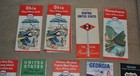 Vtg 1960s Road Maps 9 Conoco D-x Humble Esso Phillips 66 American Oil